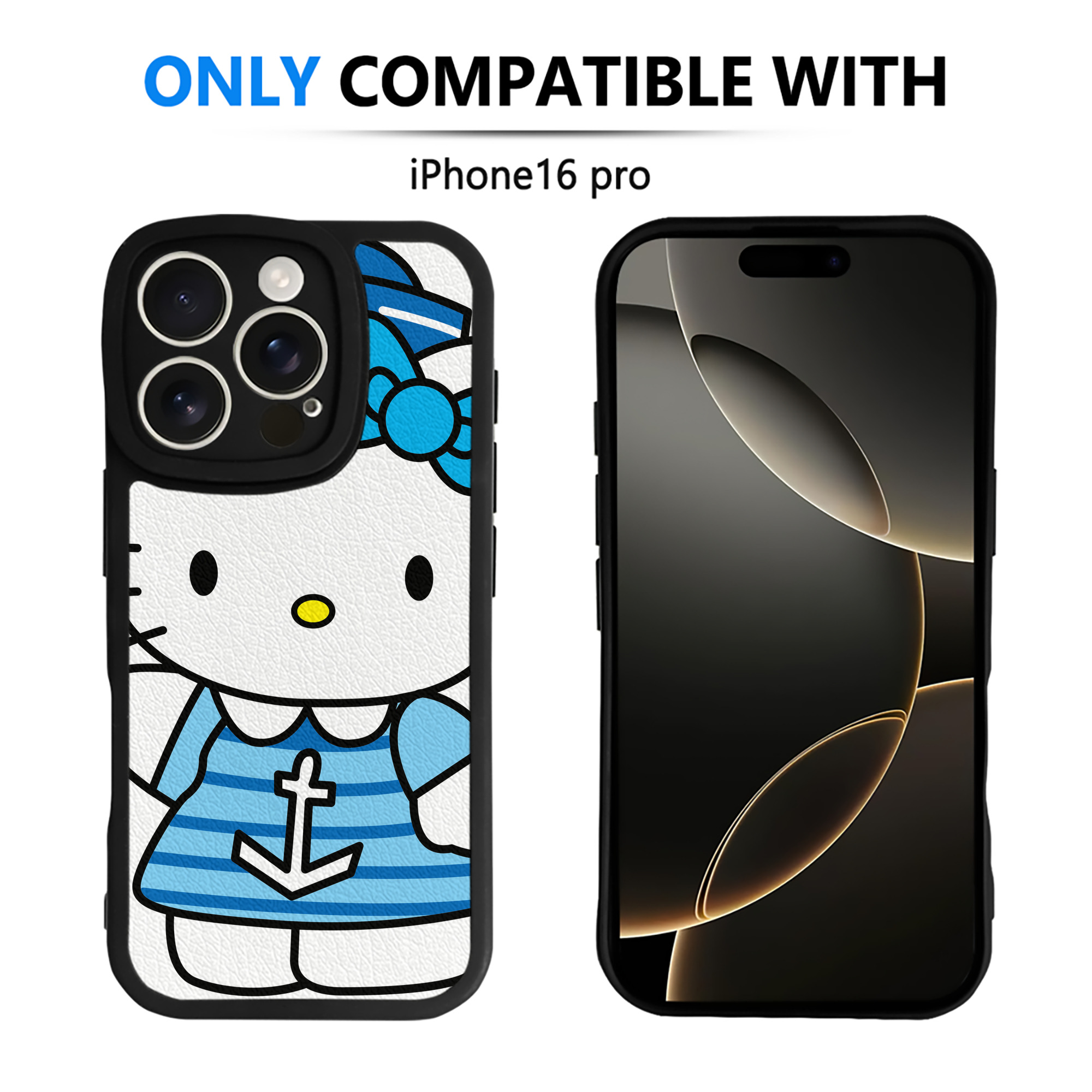 （画像用） Hello Kitty ハローキティ 【iPhone 16シリーズ対応】シリコンスマホケース（レザー調） 材質：シリコン